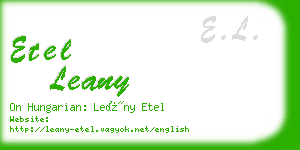 etel leany business card